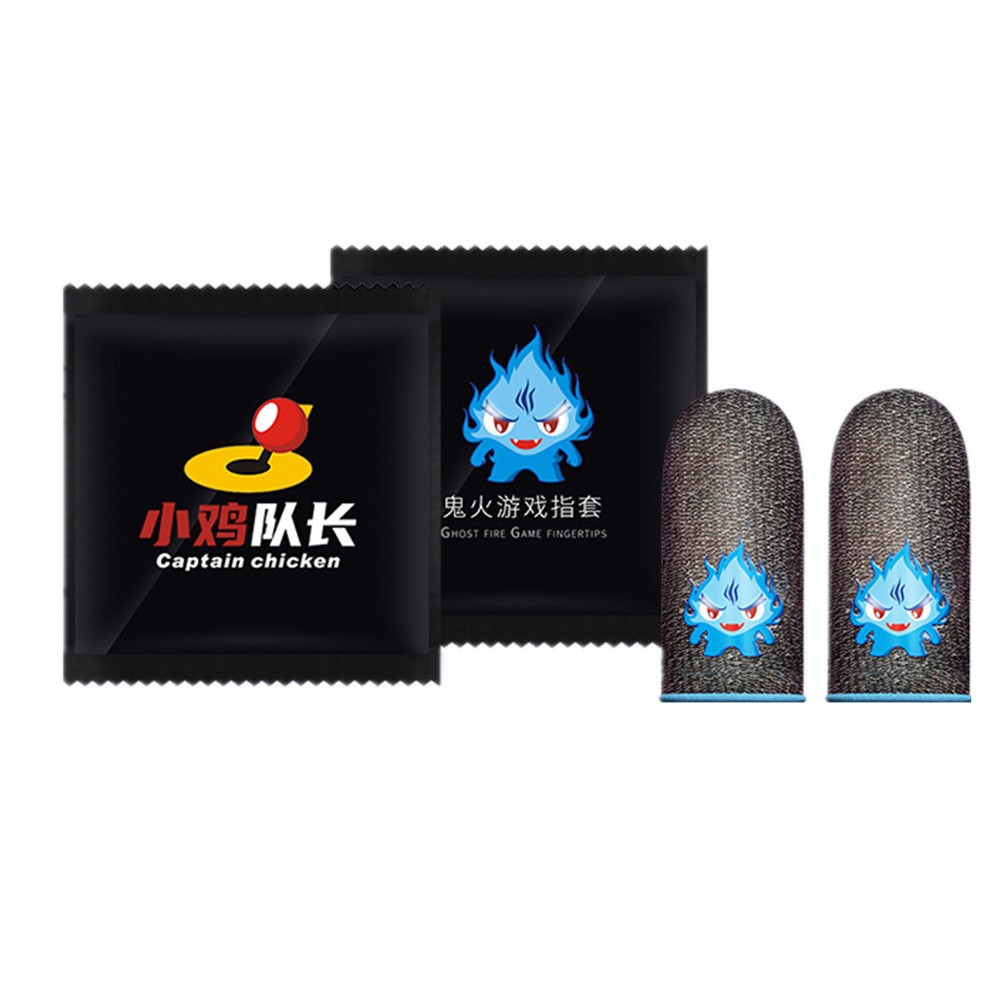 2x Screen Gaming Finger Sleeve Game Controller Mobile Sweatproof Gloves for PUBG