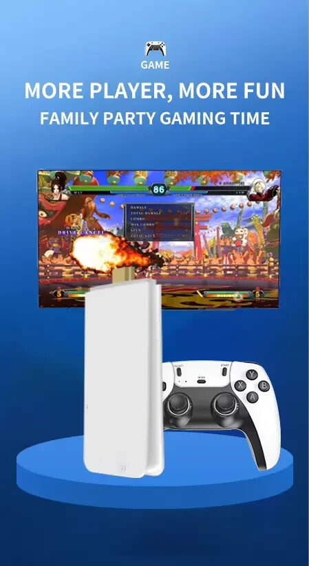M15 Pro 4K Game Stick Console – 64GB/128GB with Wireless Gamepads & Classic Game