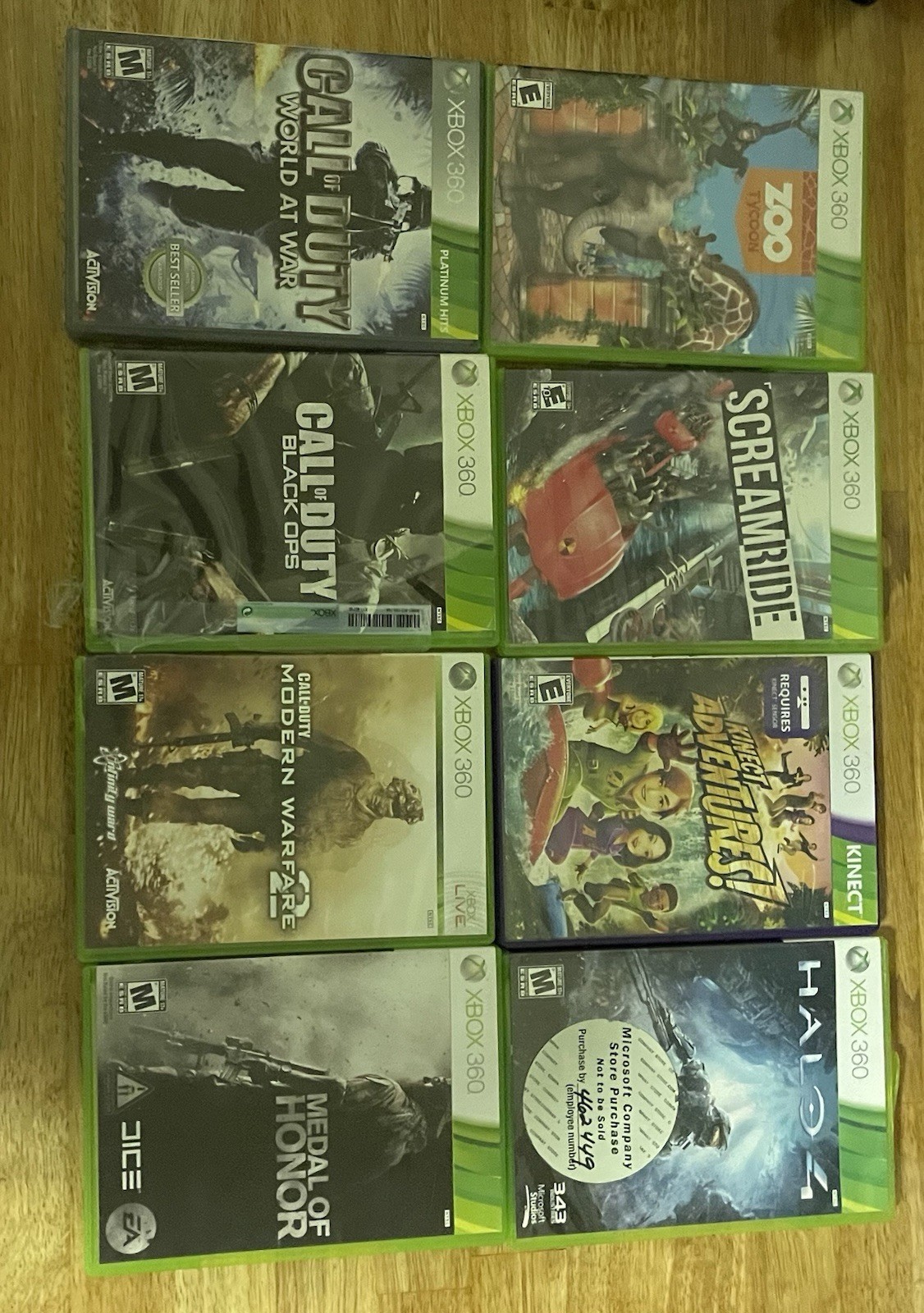 Xbox 360 Games Bulk/lot Of 9 (includes Medal Of Honor,Call Of Duty,Halo 4,etc)