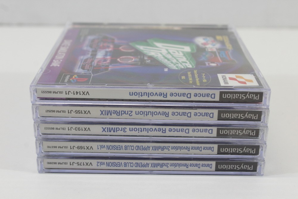 LOT 5 Dance Dance Revolution 1 2ndReMIX Append Club Vol 1 & 2 3rdMix PS1 Japan