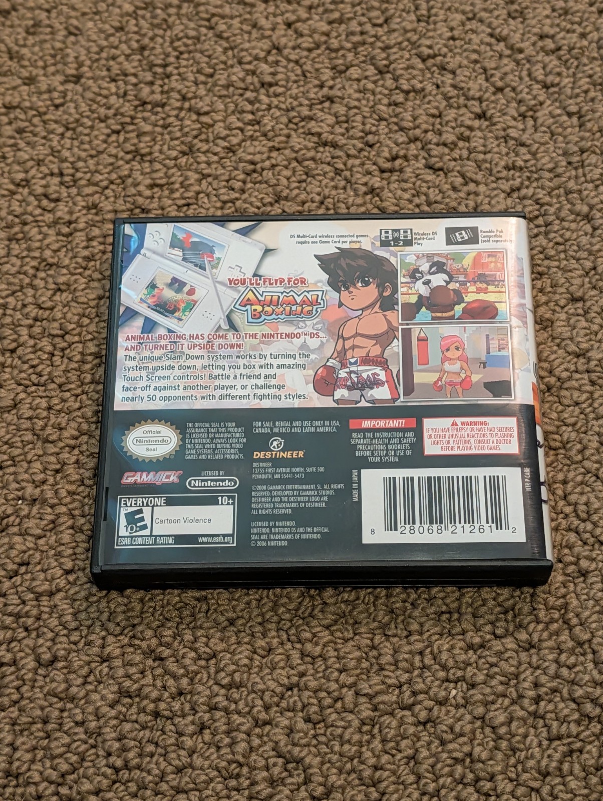 Rare Nintendo Animal Boxing for Nintendo DS – CIB