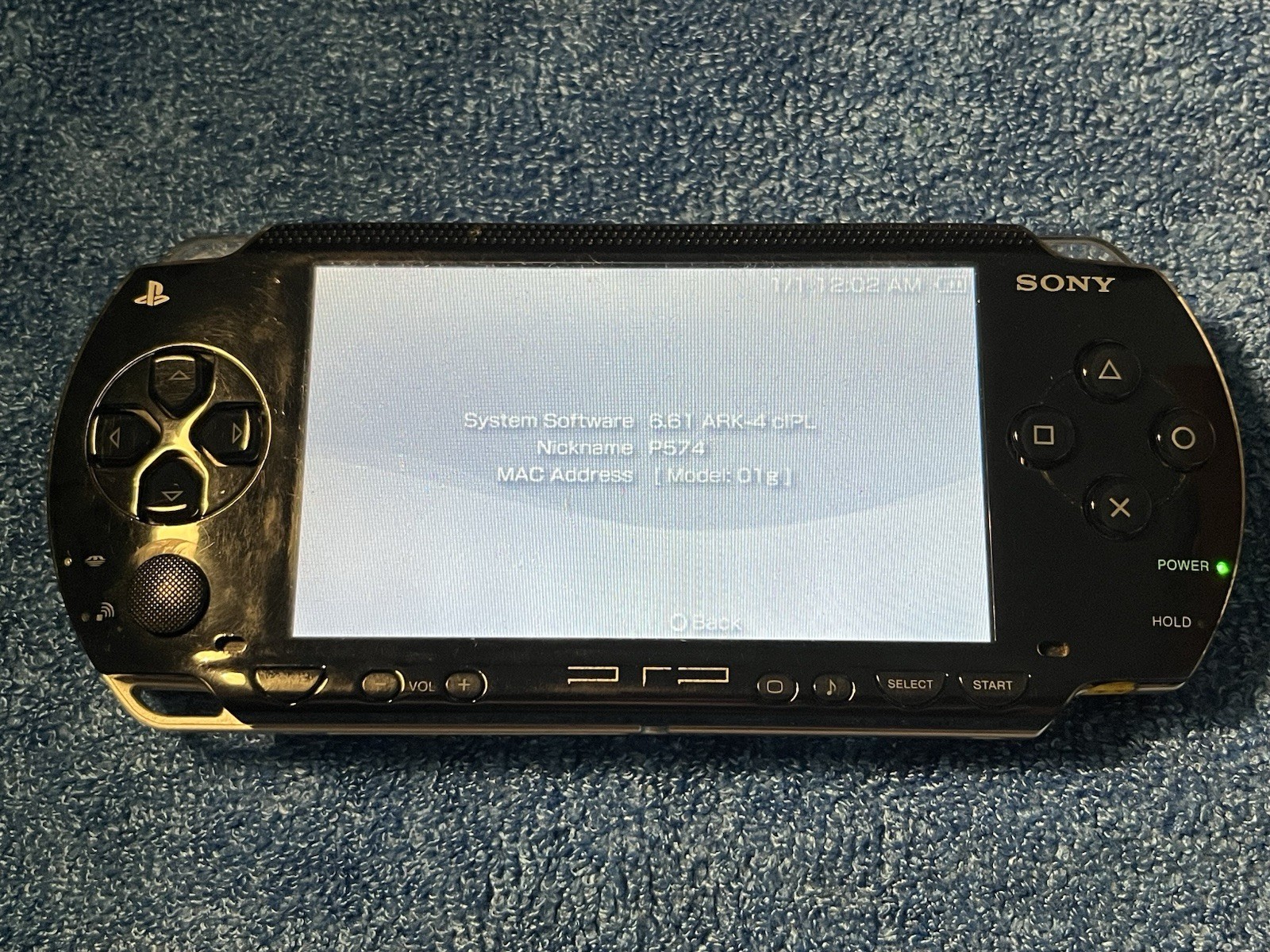 Sony PSP 1001 Black Handheld System with Charger & Battery, ARK-4! READ!!