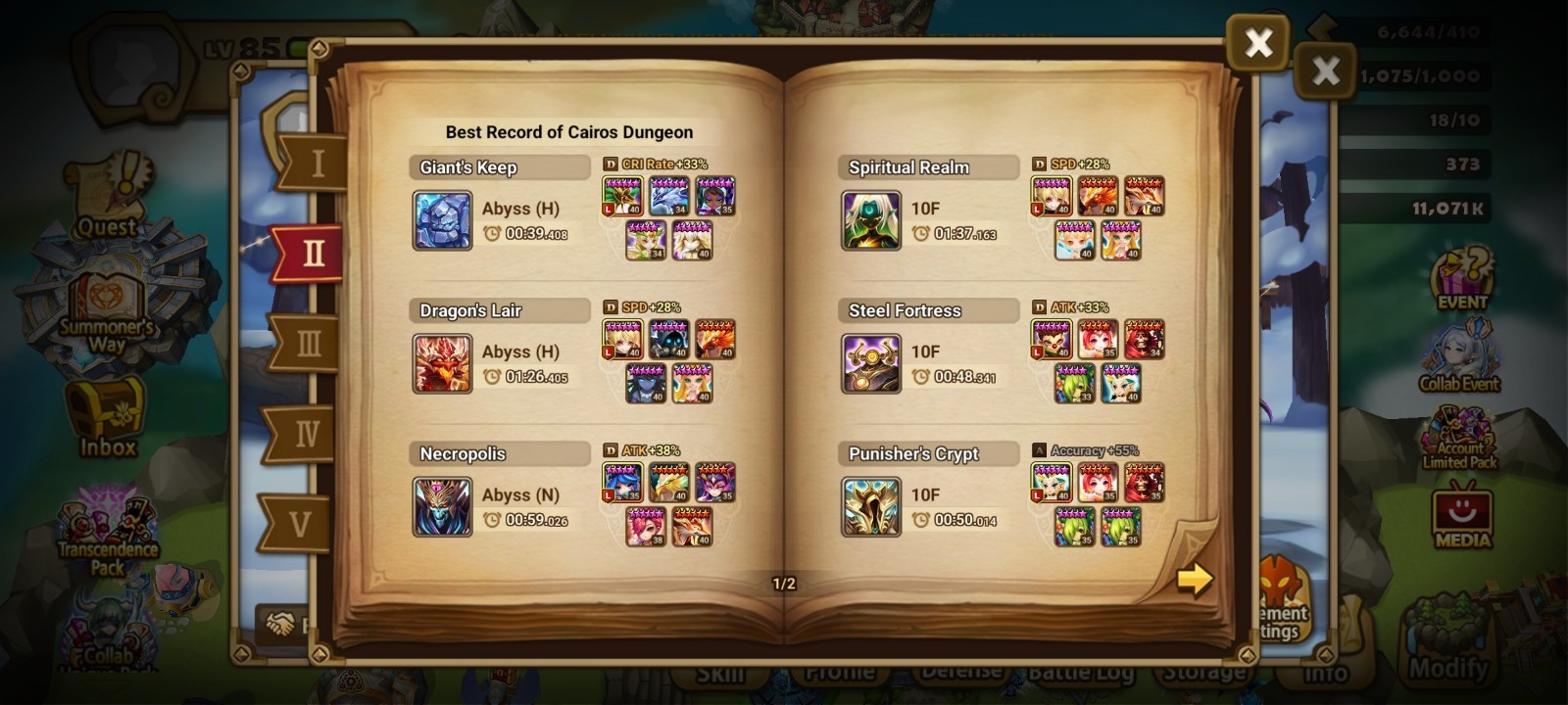 Summoners War Global Account 3LD5 Asima+Audrey+Jackson. PVE done