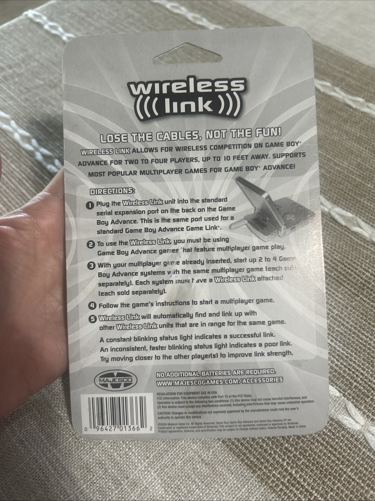 NEW Wireless Link Adapter for GBA GameBoy Advance Majesco 2004 Factory Sealed