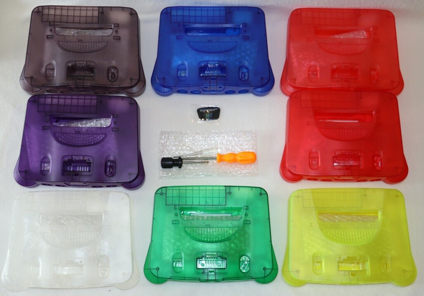N64 REPLACEMENT TRANSLUCENT SHELL CASE HOUSING Nintendo 64 + TOOLS US SELLER