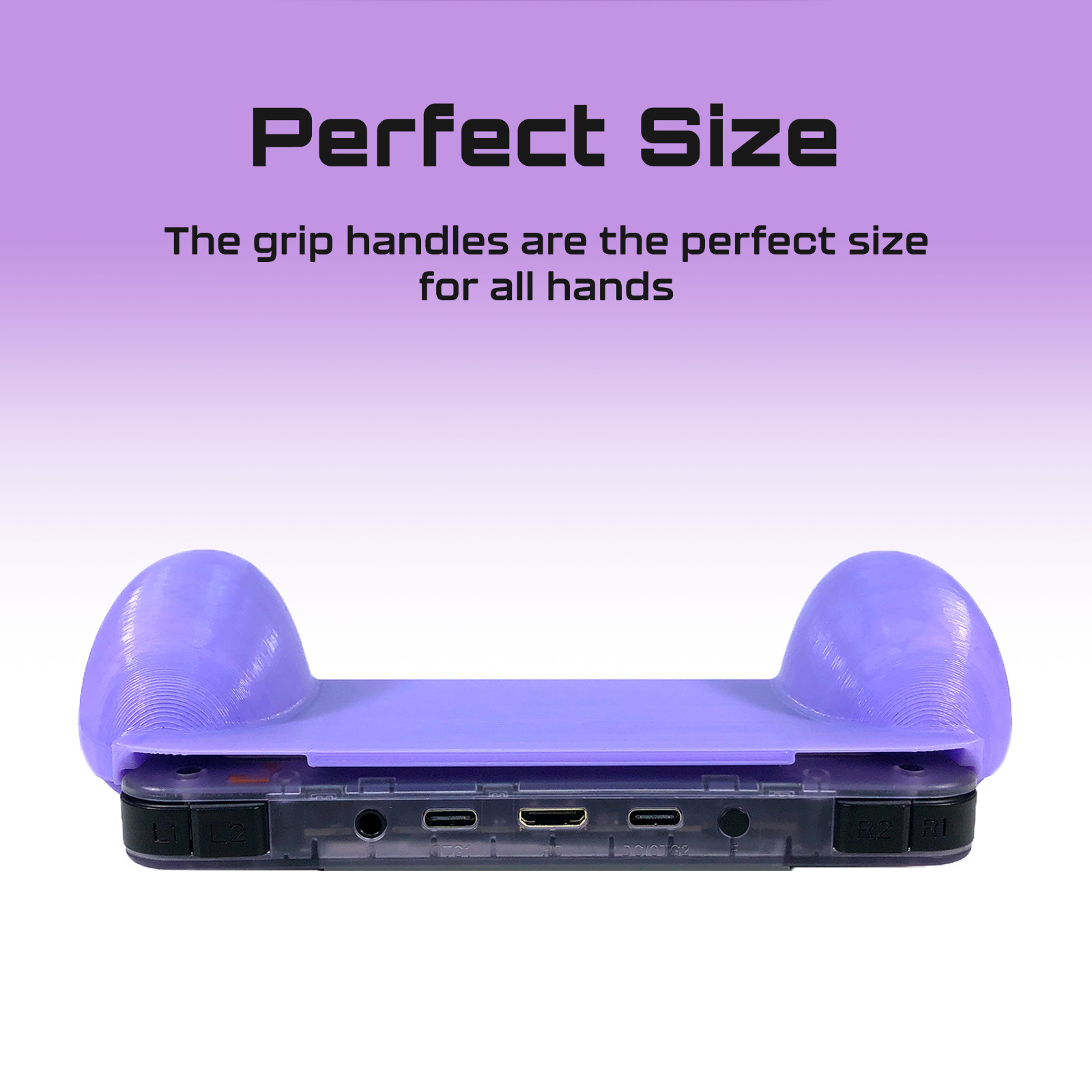 Anbernic RG35XX H Comfort Grip Case 2-in-1 Screen Protector – 3D Printed