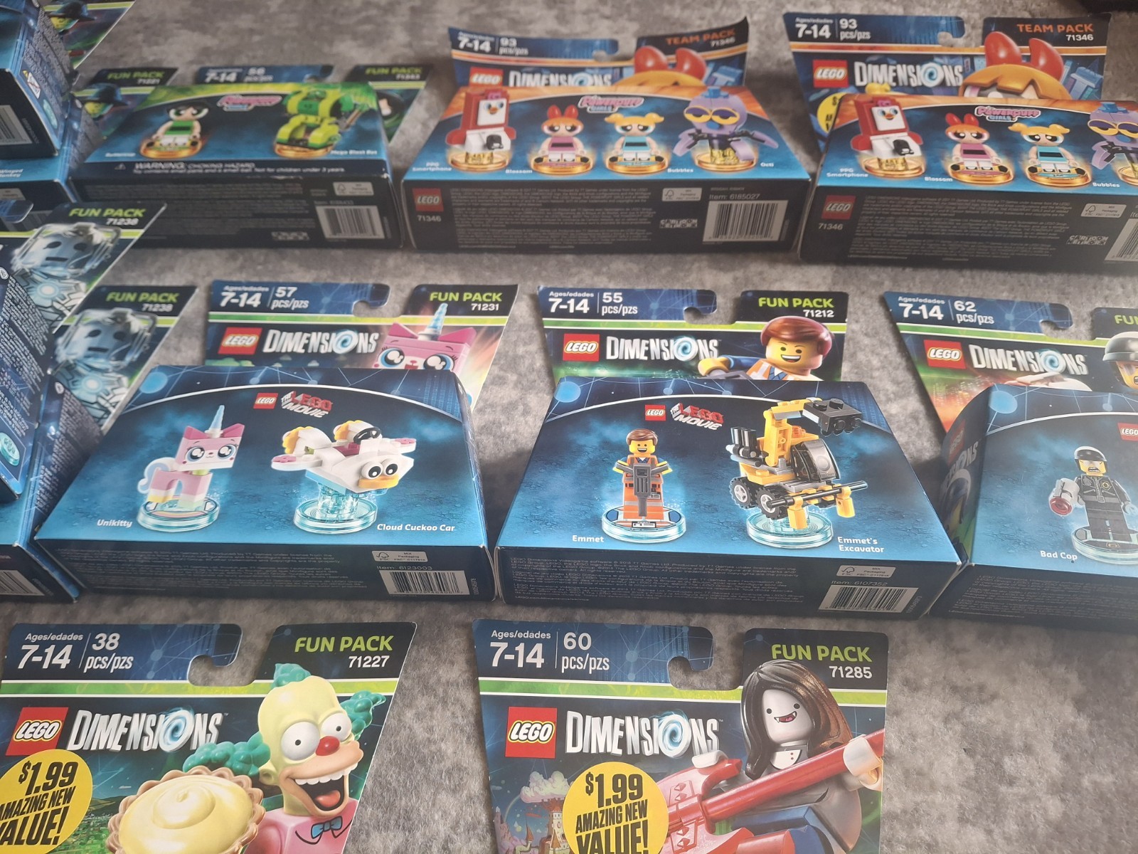 LEGO Dimensions Lot Powerpuff Girls Beetlejuice Dr Who Cyberman Knight Rider
