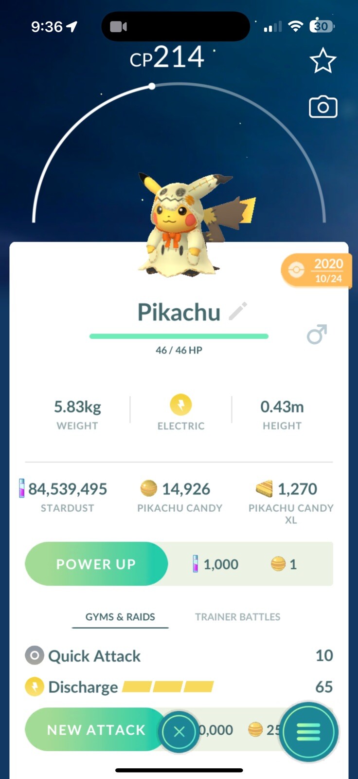 Pikachu Mimikyu * NOT SHINY* halloween Costume ✨ Pokémon Go Trade