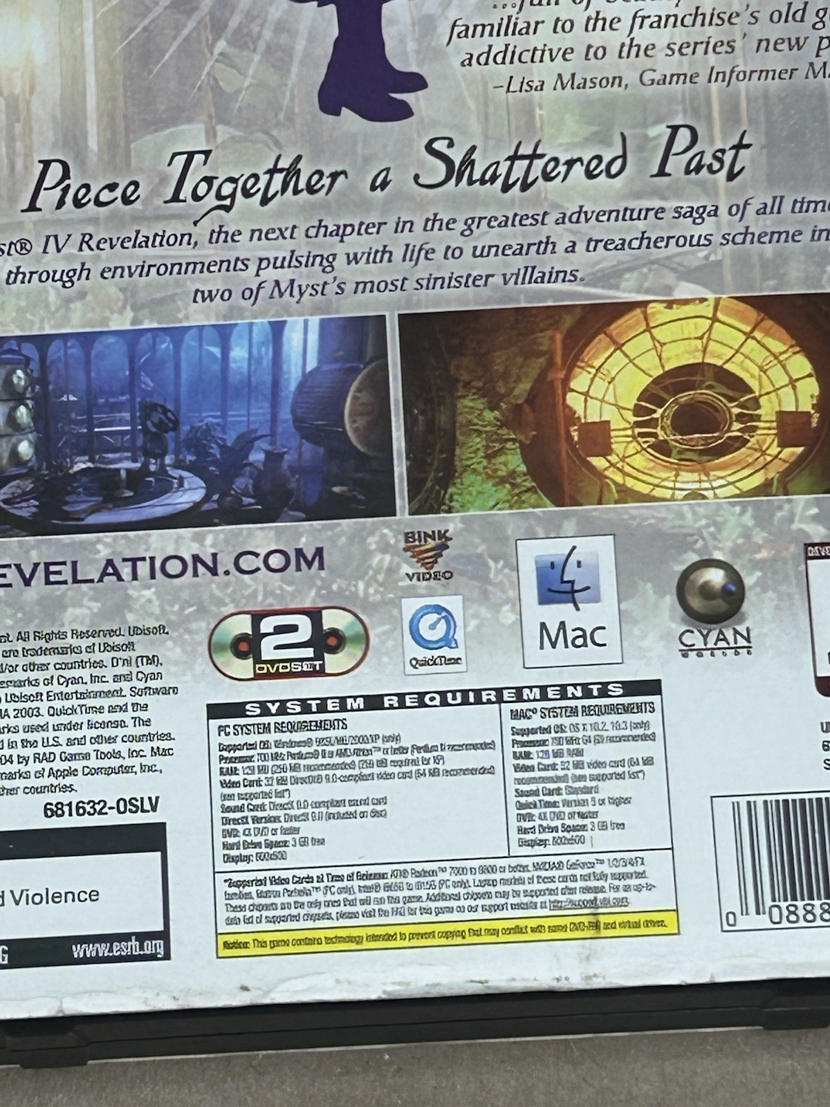 Ubisoft Myst IV: Revelation Windows/Mac Manual Included T NTSC-U/C 2004