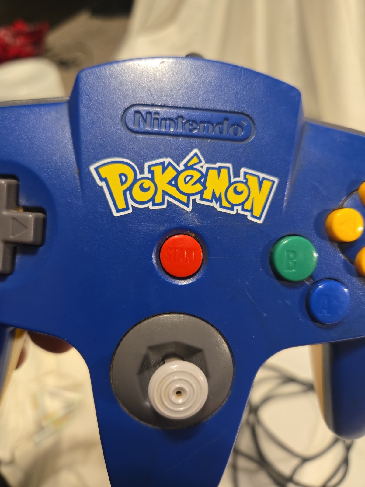 Nintendo 64 Pokemon Edition N64 Controller Blue & Yellow GOOD Rare
