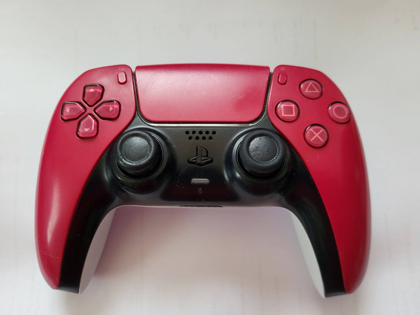 Sony PS5 DualSense Controller – Cosmic Red/White TMR Joysticks installed
