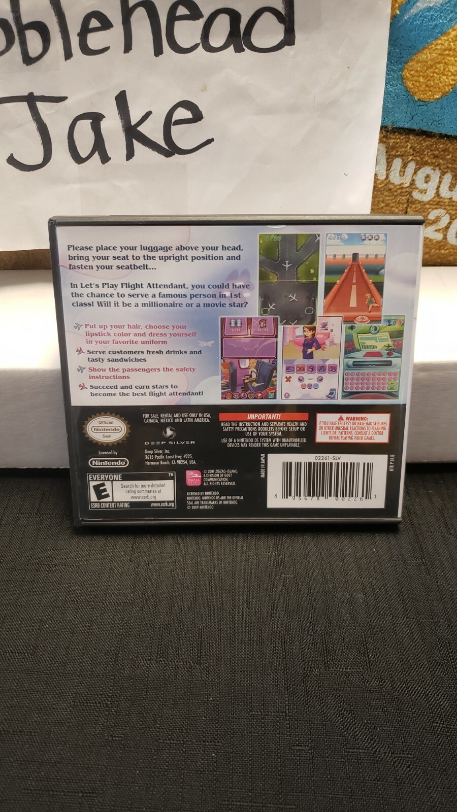 CIB LET’S PLAY FLIGHT ATTENDANT NINTENDO DS VIDEO GAME