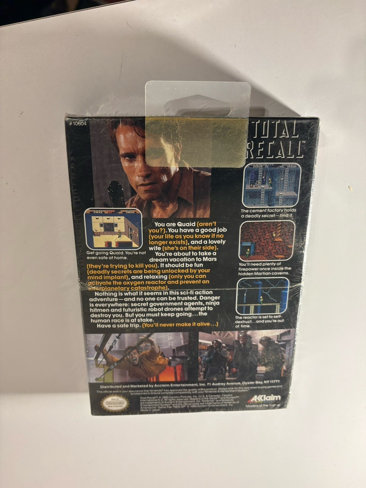 Total Recall (Nintendo NES, 1990) H-Seam Sealed NOS NIB