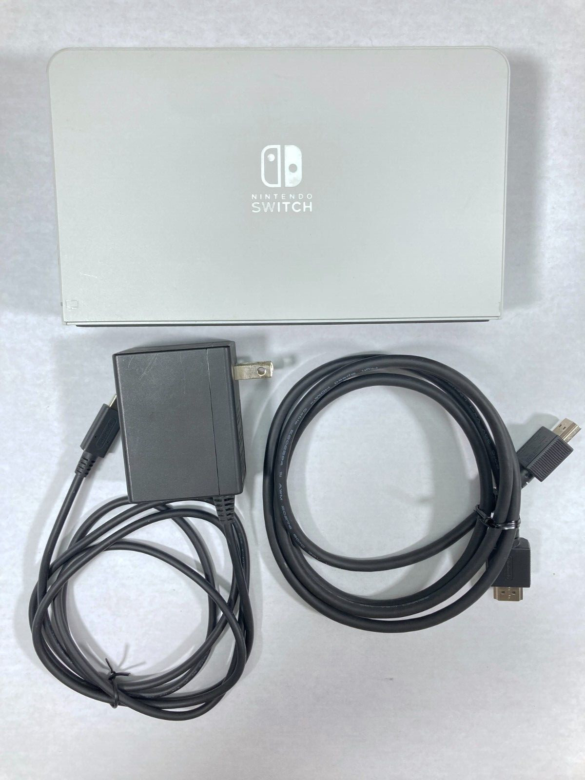 Genuine Nintendo Switch OLED White Dock Set with AC Adapter and HDMI Cable