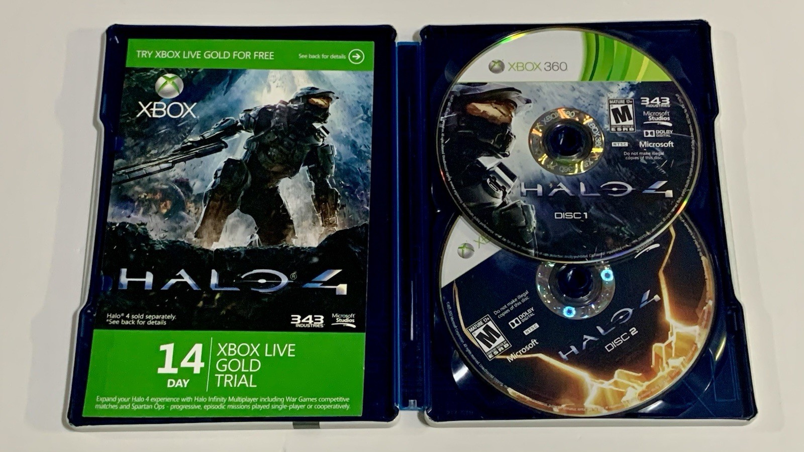 Halo 4 Steelbook 2-Disc For The Microsoft Xbox 360 Console 2004 343 Industries