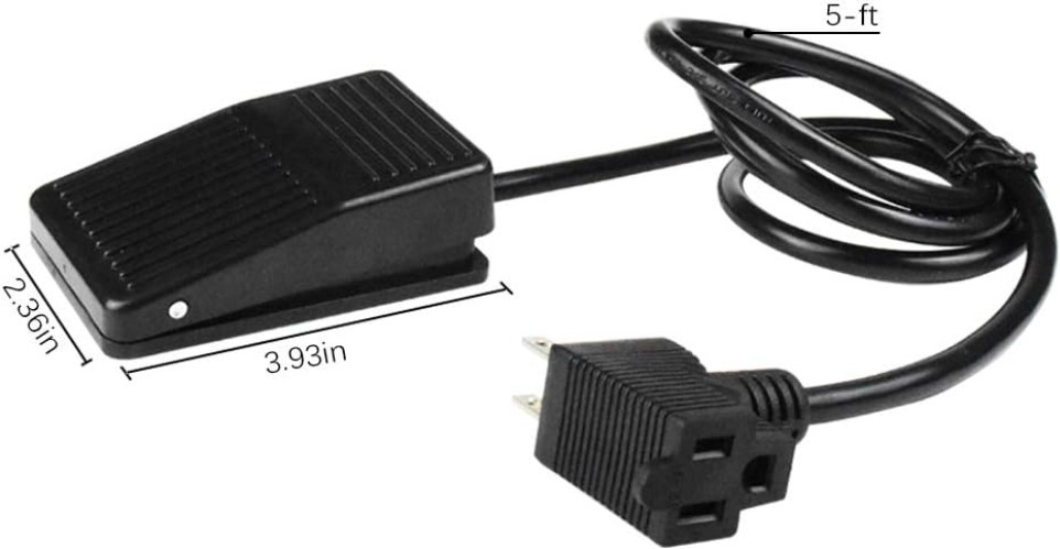 5-ft Heavy-Duty Foot Switch with Copper Contacts for Reliable Machine Control