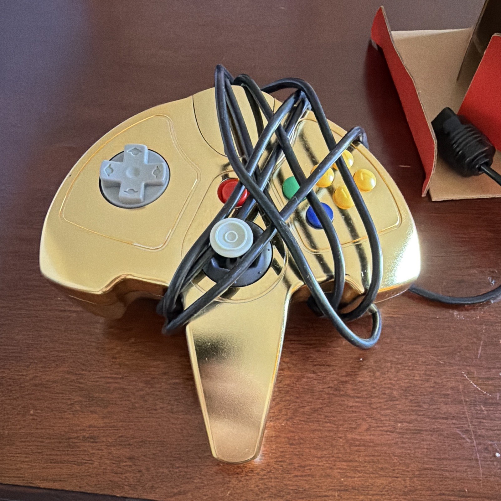 Performance SuperPad 64 Gold Wired Turbo Controller for Nintendo 64 w/ Box