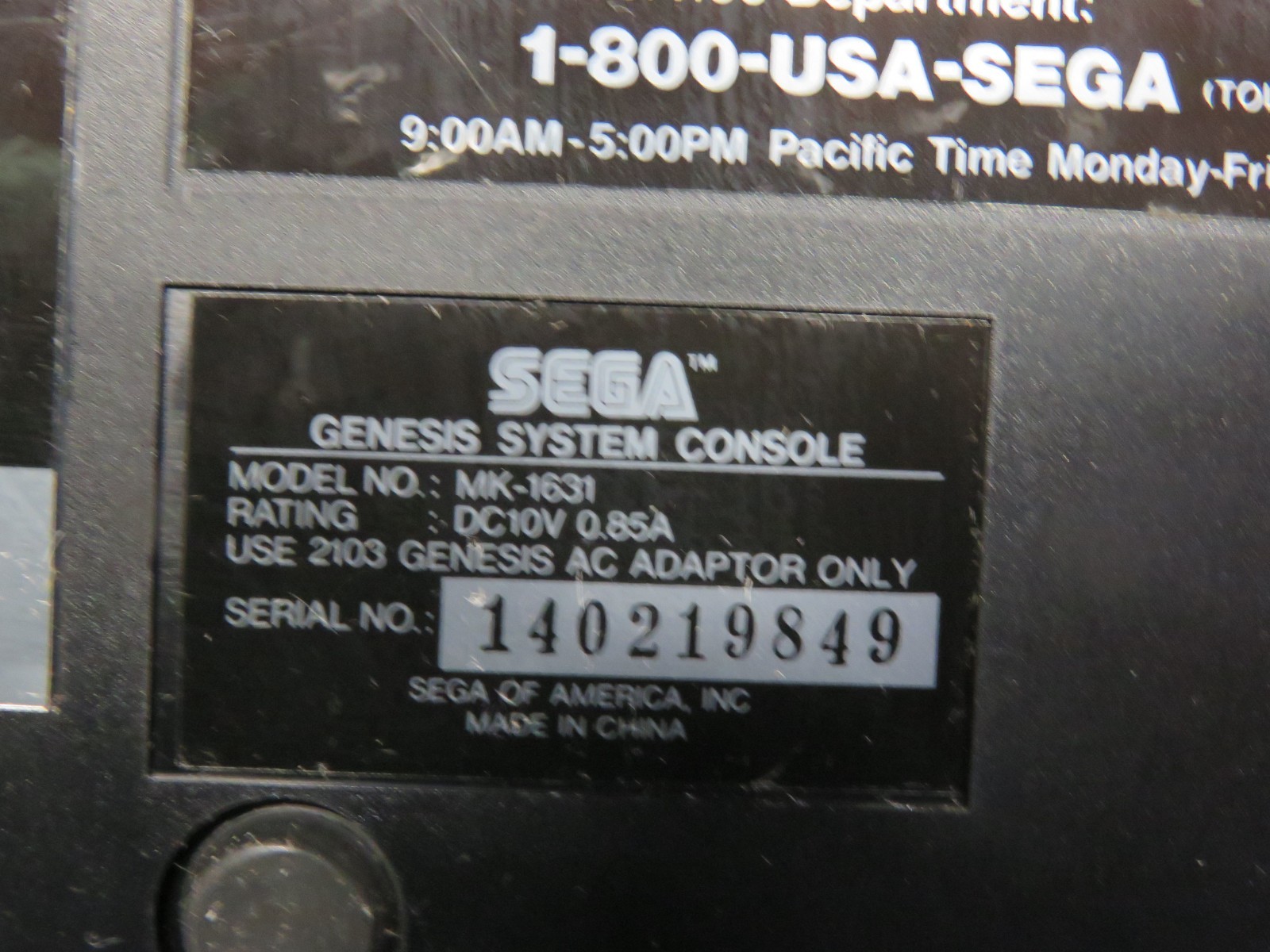 Sega Genesis Model 2 MK-1631 Console Only | FOR PARTS or REPAIR