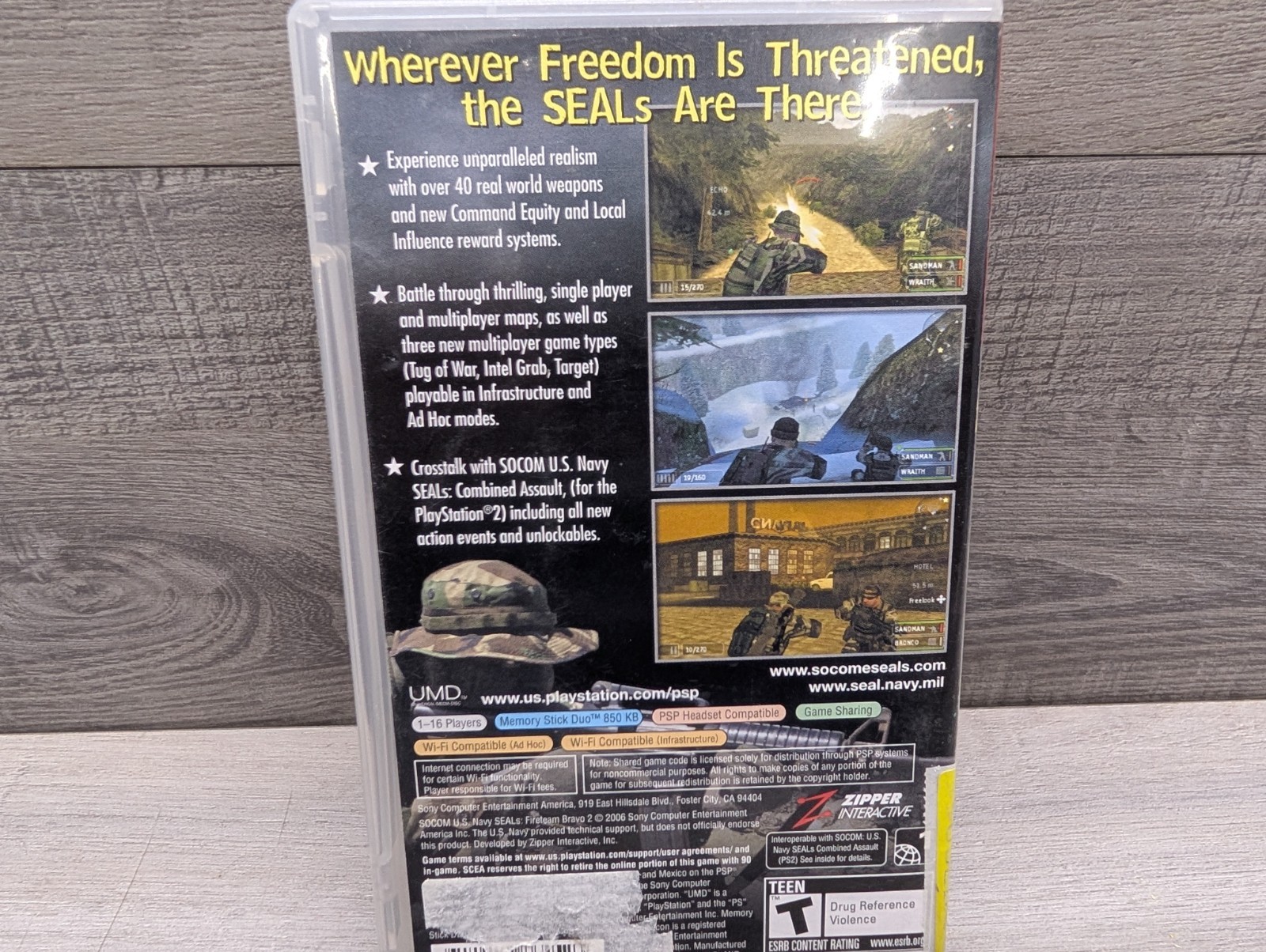 SOCOM: U.S. Navy SEALs — Fireteam Bravo 2 (Sony PSP, 2006) Tested