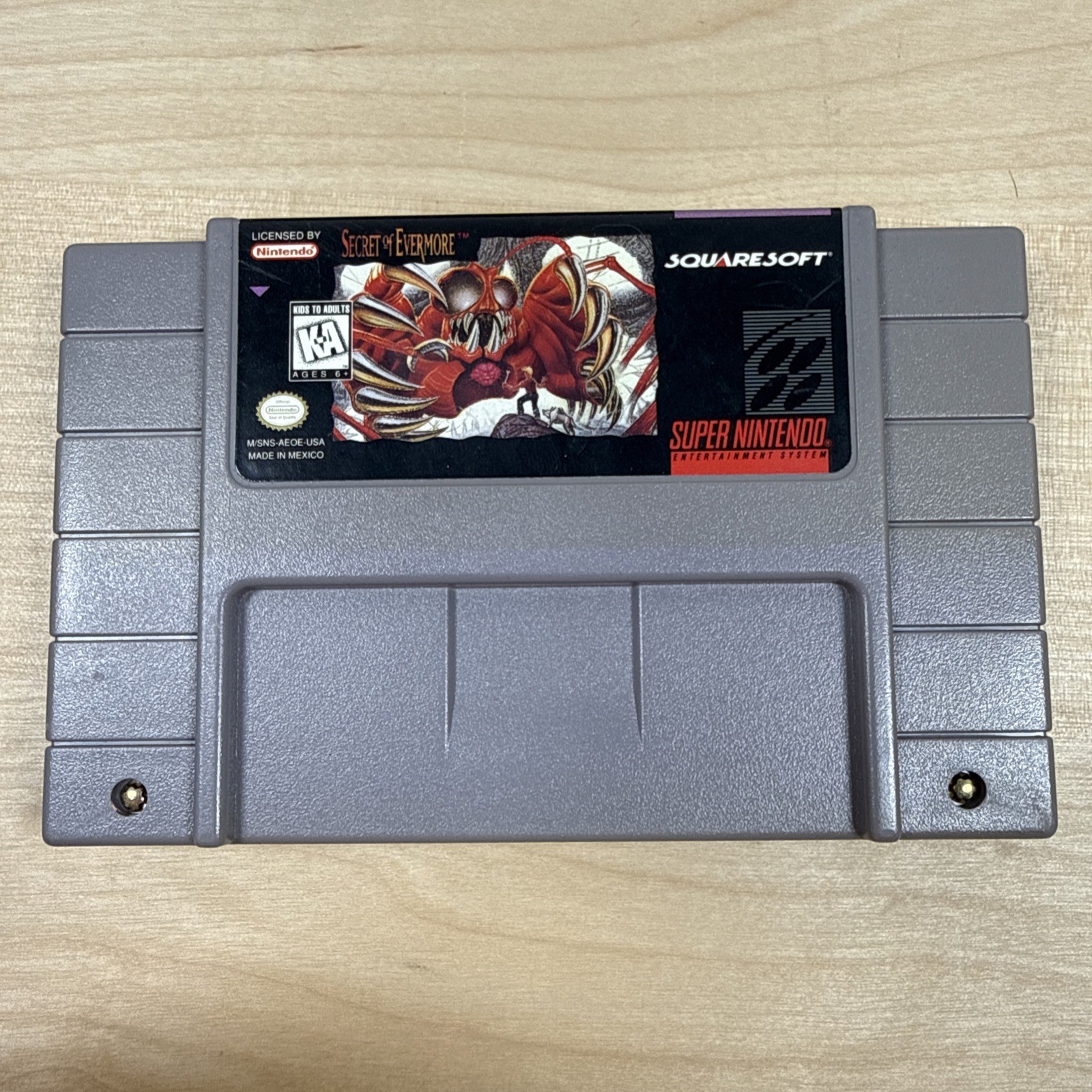 Secret of Evermore (Super Nintendo, 1995) SNES, Tested, Authentic, Game And Box