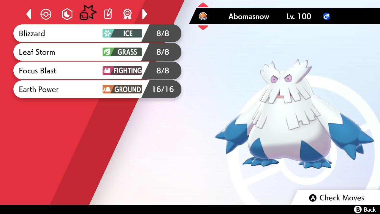 Pokemon Sword and Shield SWSH – Shiny 6IV Max EV Battle-Ready Abomasnow