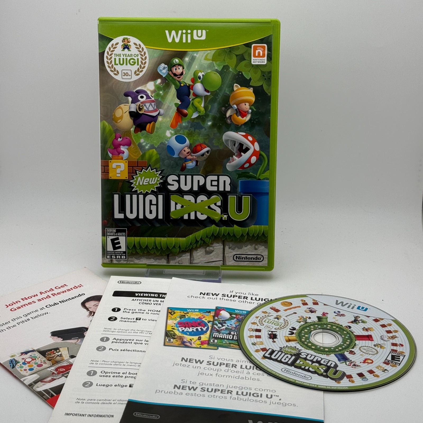 New Super Luigi U (Nintendo Wii U, 2013) CIB