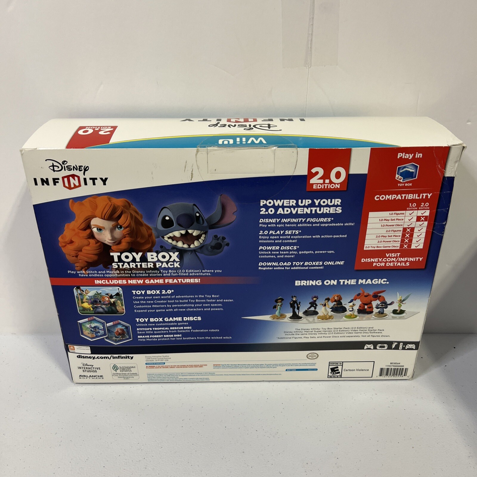 Disney Infinity 2.0 Wii U Toy Box Starter Pack NEW SEALED Merida Stitch WiiU