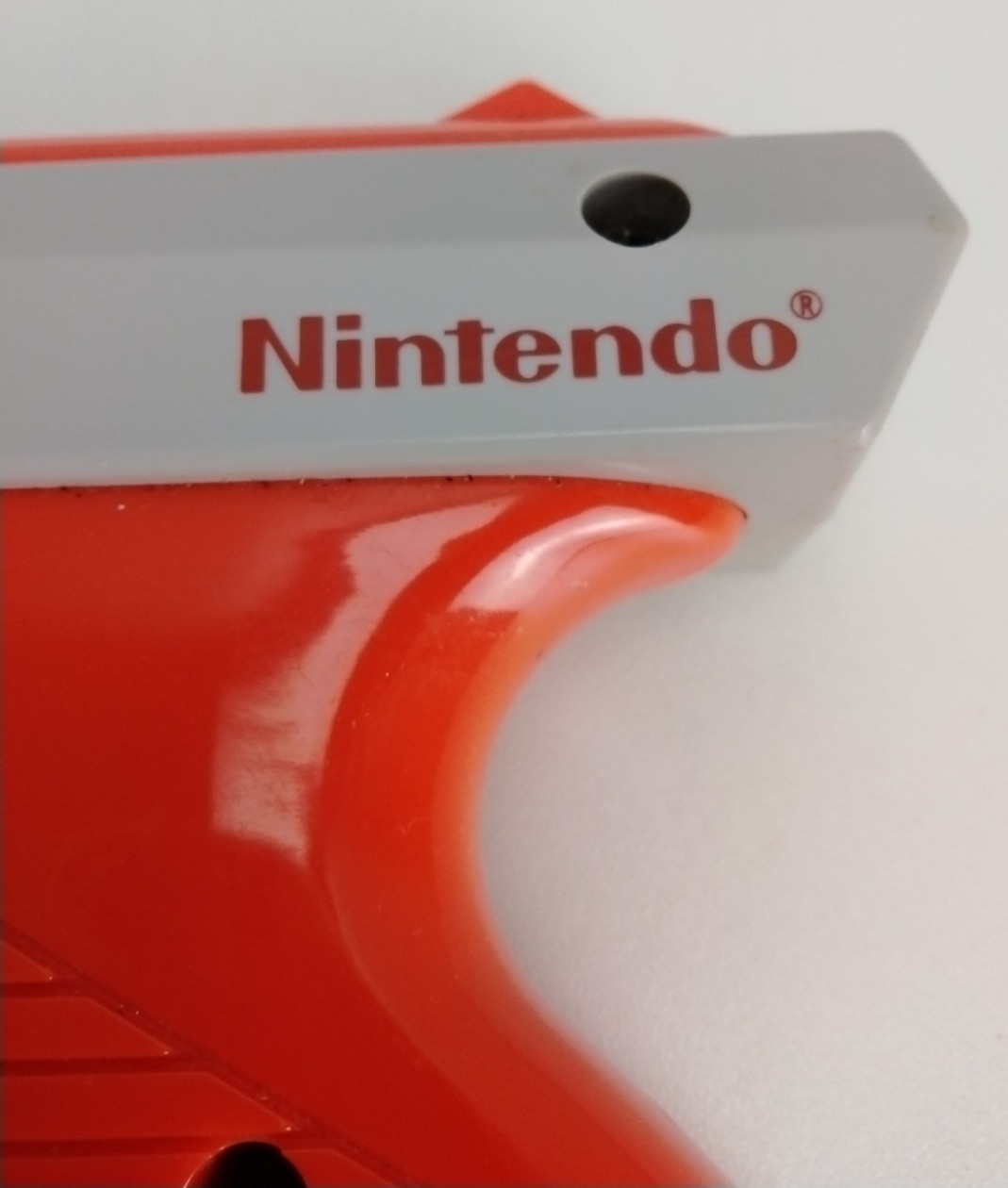Nintendo NES Zapper Light Gun Orange Gray OEM NES-005 Controller Untested