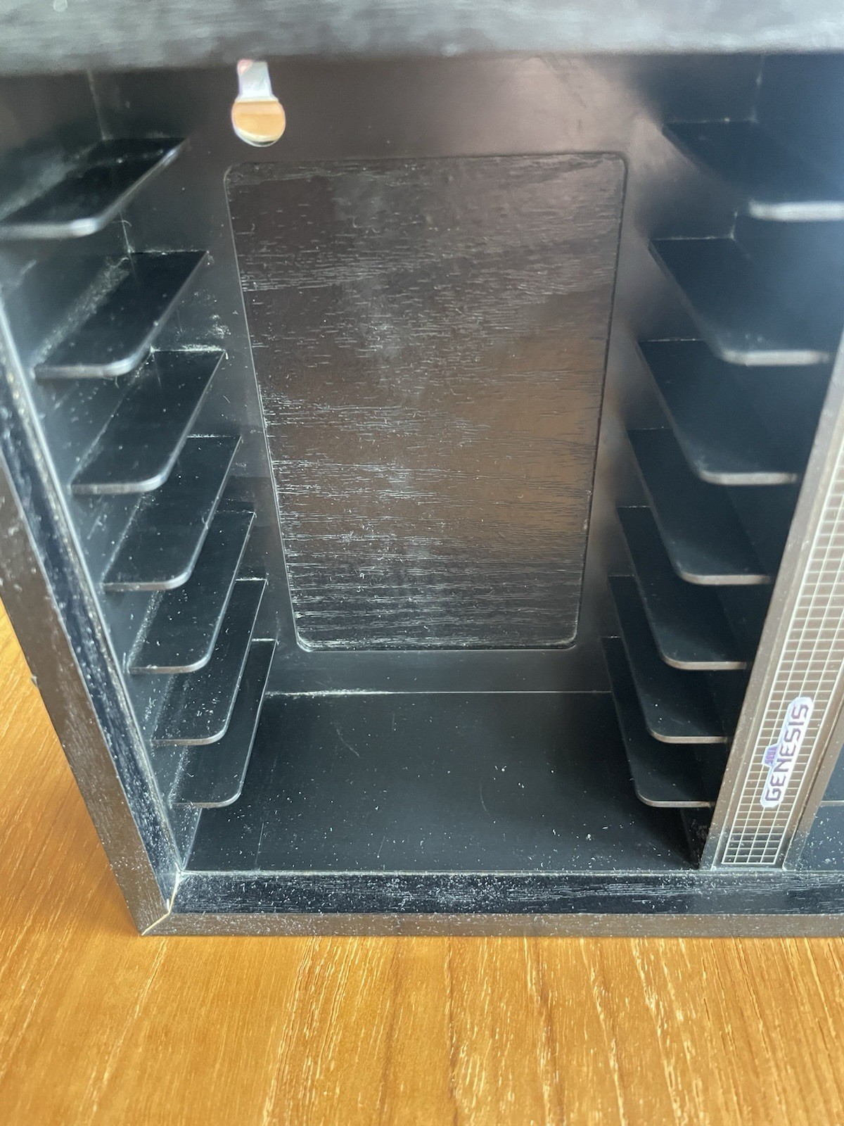 SEGA Genesis 24 Game Cartridge Wall Mount Holder Storage Rack Black FREE SHIP!!!