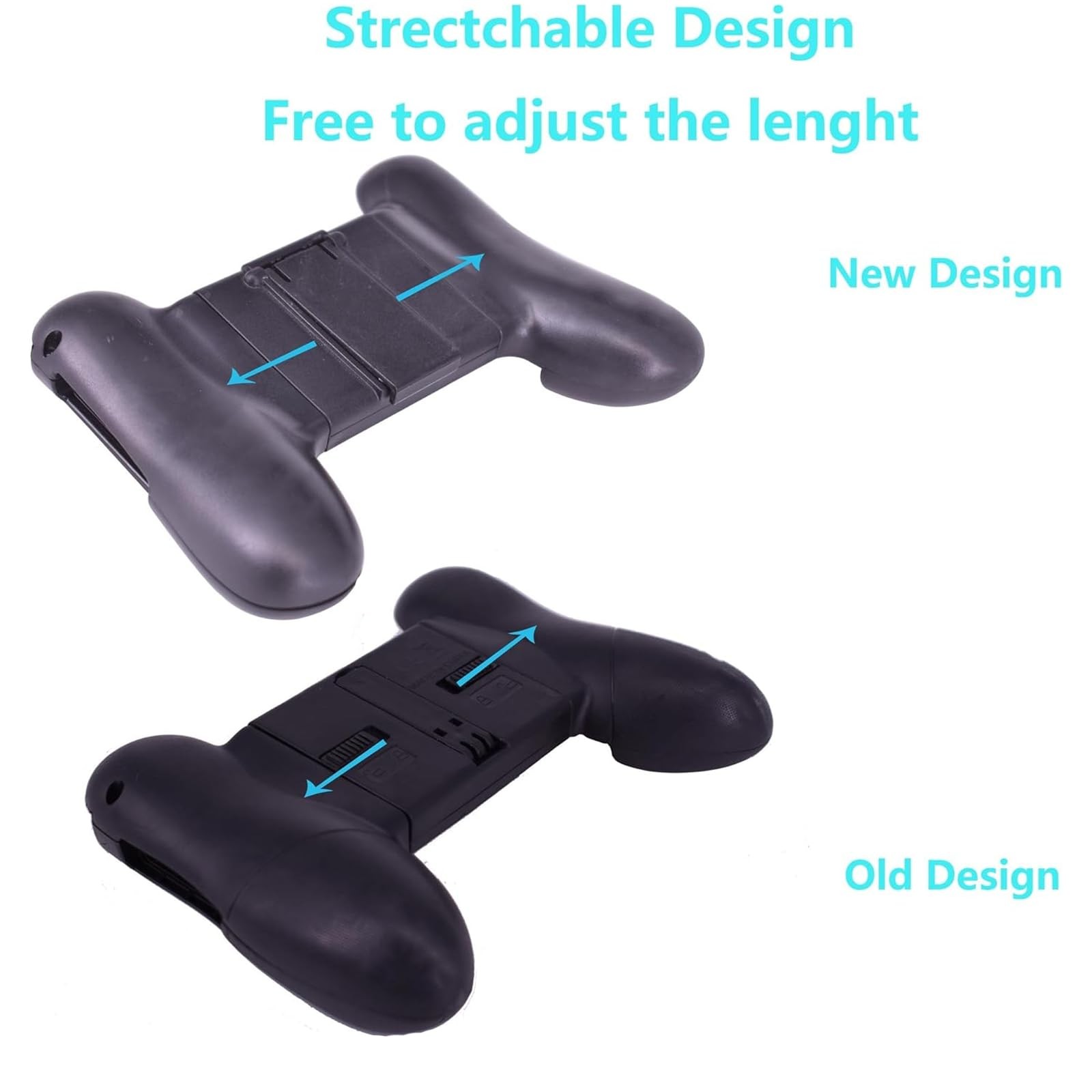 2pcs Game Clutch Universal Grip Adjustable Phones Mobile Controller Black