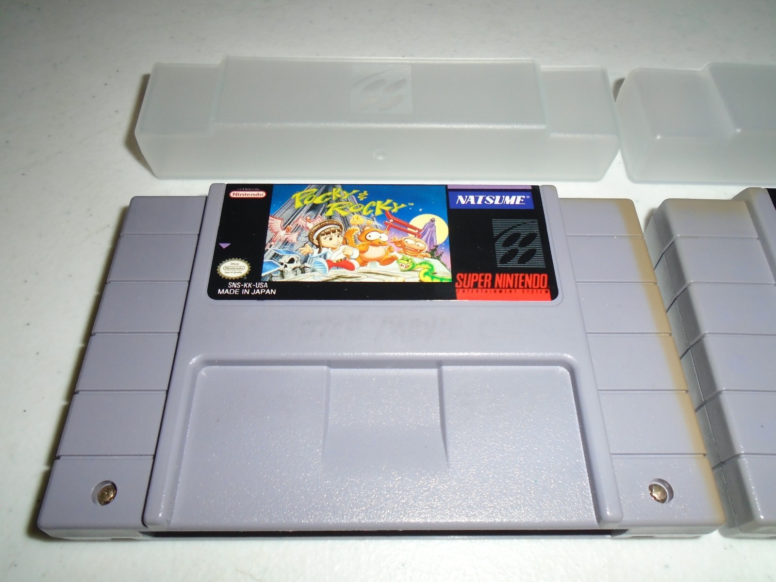 Pocky & Rocky 1 and Pocky & Rocky 2 by Natsume ☆☆ Authentic Super Nintendo SNES