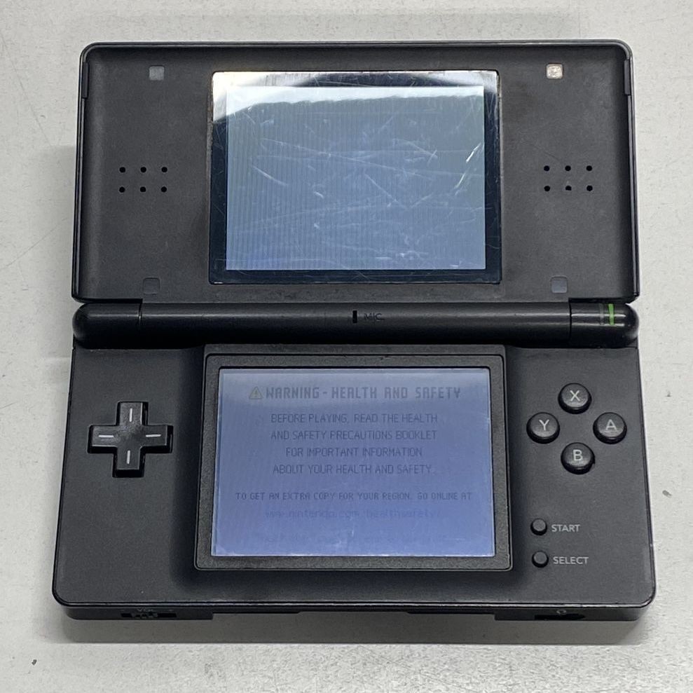 Nintendo DS Lite Onyx Black Handheld Console USG-001 For Parts or Not Working
