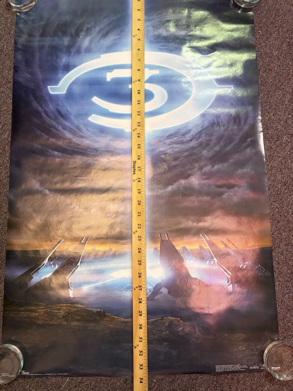 Vintage Halo 3 Promo Poster 2007 Xbox 360 Bungie RARE