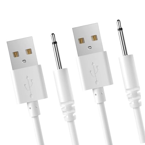 (2 Pack) DC 2.5mm Fast Charger 2.7Ft Replacement USB Charging Cable