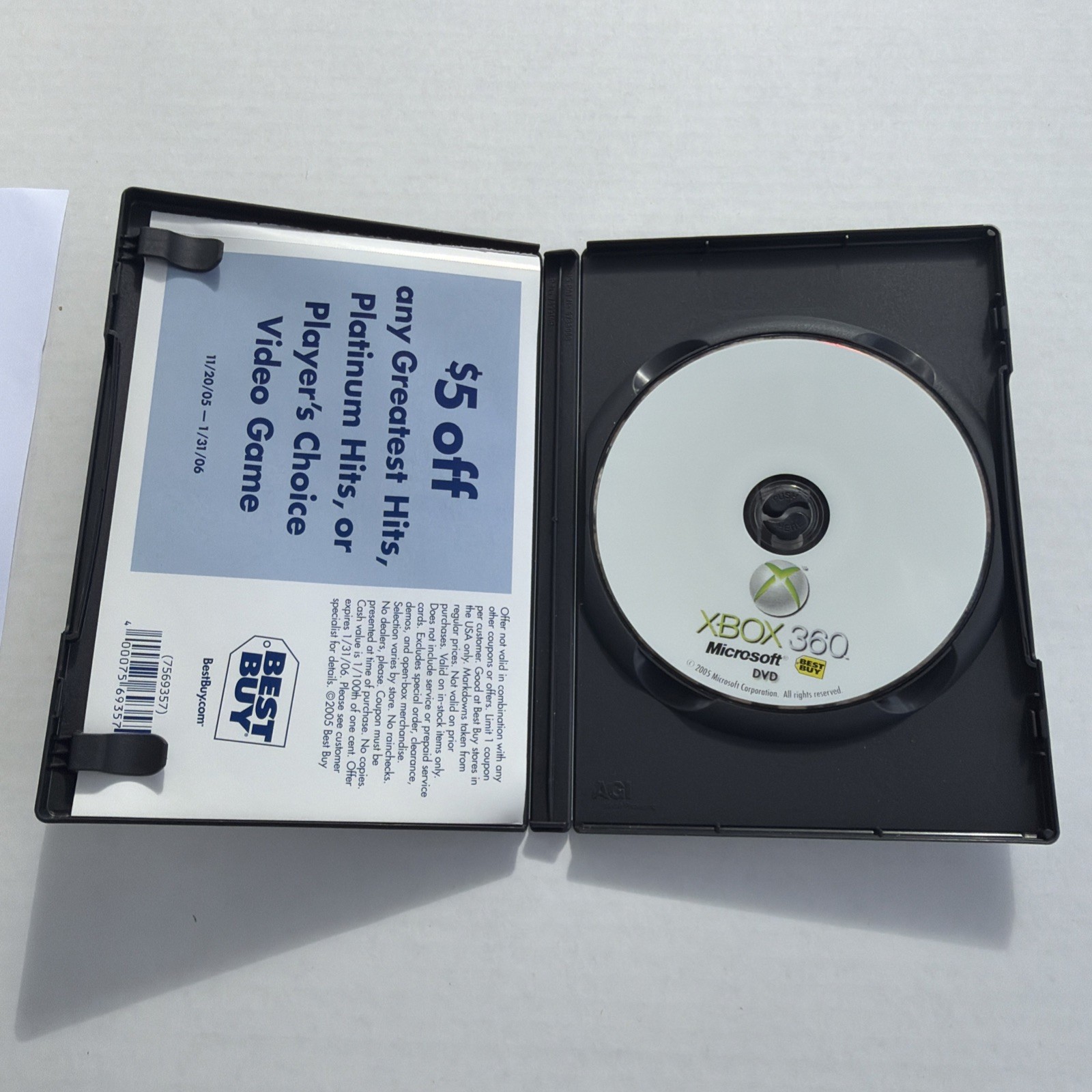 Best Buy 2005 Xbox 360 Promotional Preview DVD (CIB)
