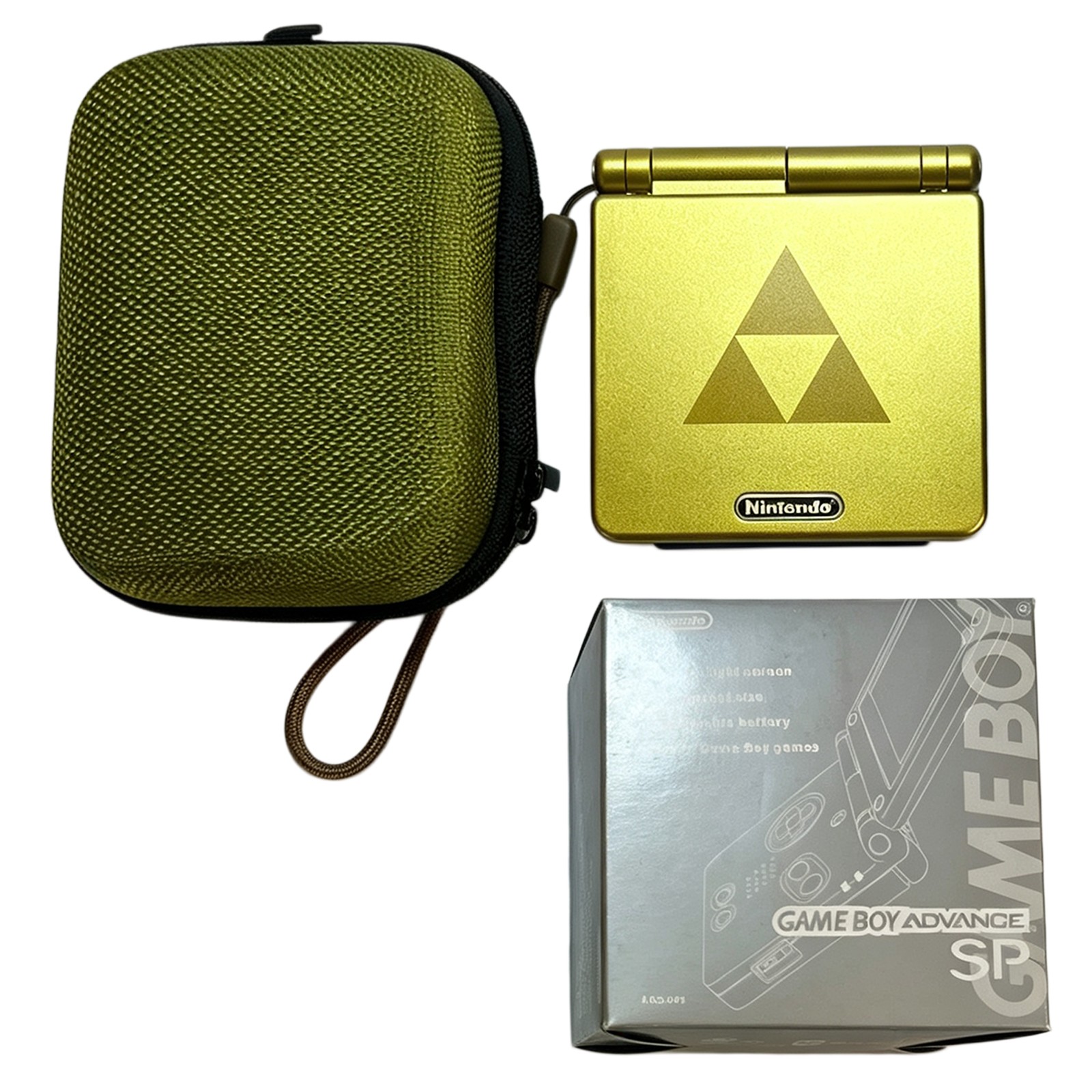 Nintendo GBA Custom Zelda Triforce Gameboy Advance SP AGS-101 Console with Boxed