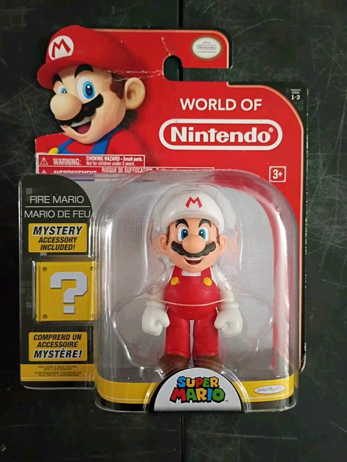 *FREE SHIP* 4″ FIRE LUIGI + SUPER MARIO Red World of Nintendo Jakks Pacific