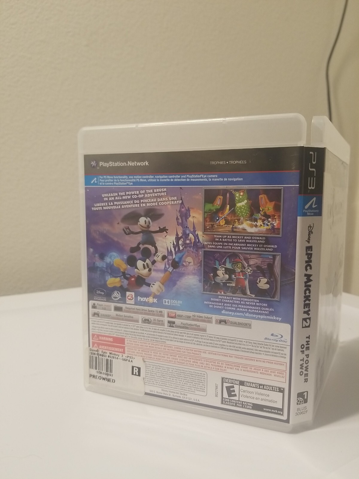 Disney Epic Mickey 2: The Power of Two Sony PlayStation 3 PS3 Complete Tested