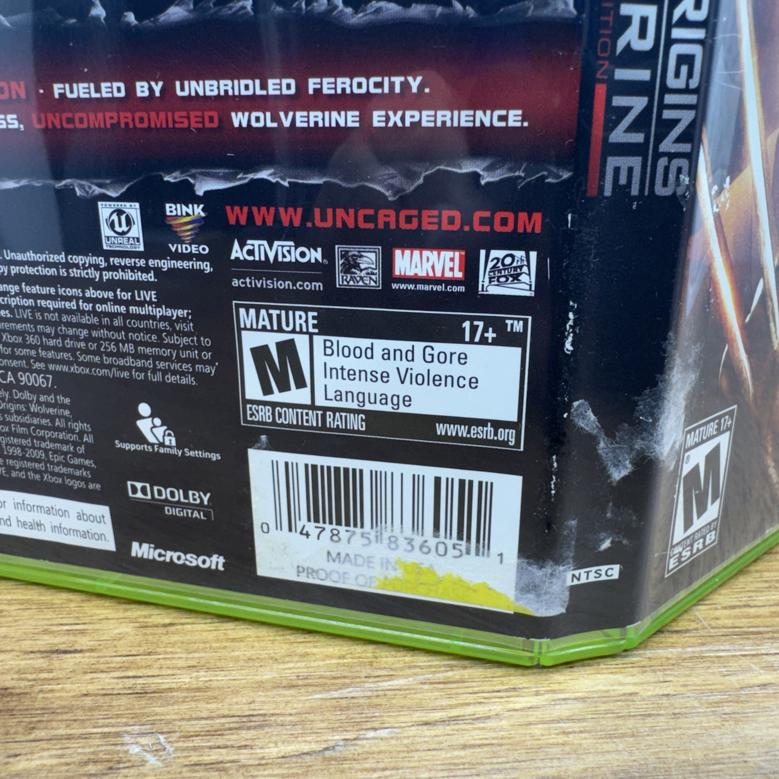 X-Men Origins: Wolverine Uncaged Edition (Xbox 360, 2009) CIB Refurbished
