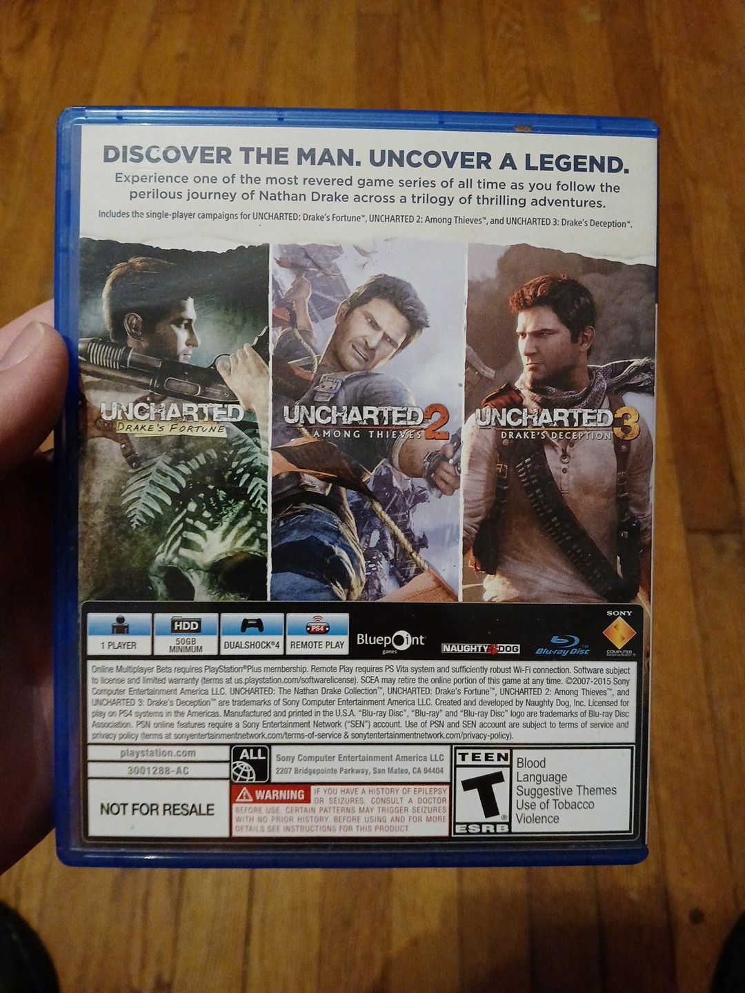 Uncharted Nathan Drake PS4 PlayStation 4 Collection PlayStation 4 Naughty Dog