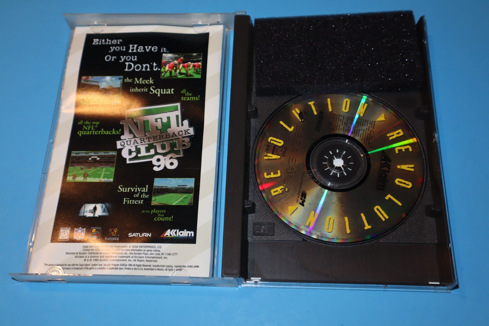 REVOLUTION X FOR SEGA SATURN COMPLETE & TESTED W/ REG. CARD!
