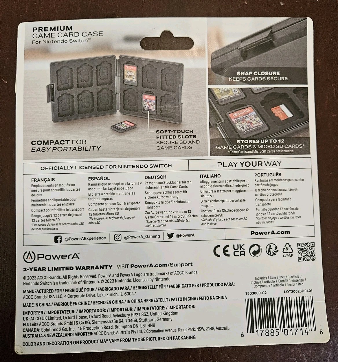 Nintendo Switch Premium Game Card Case Zelda Breath of the Wild New NIB