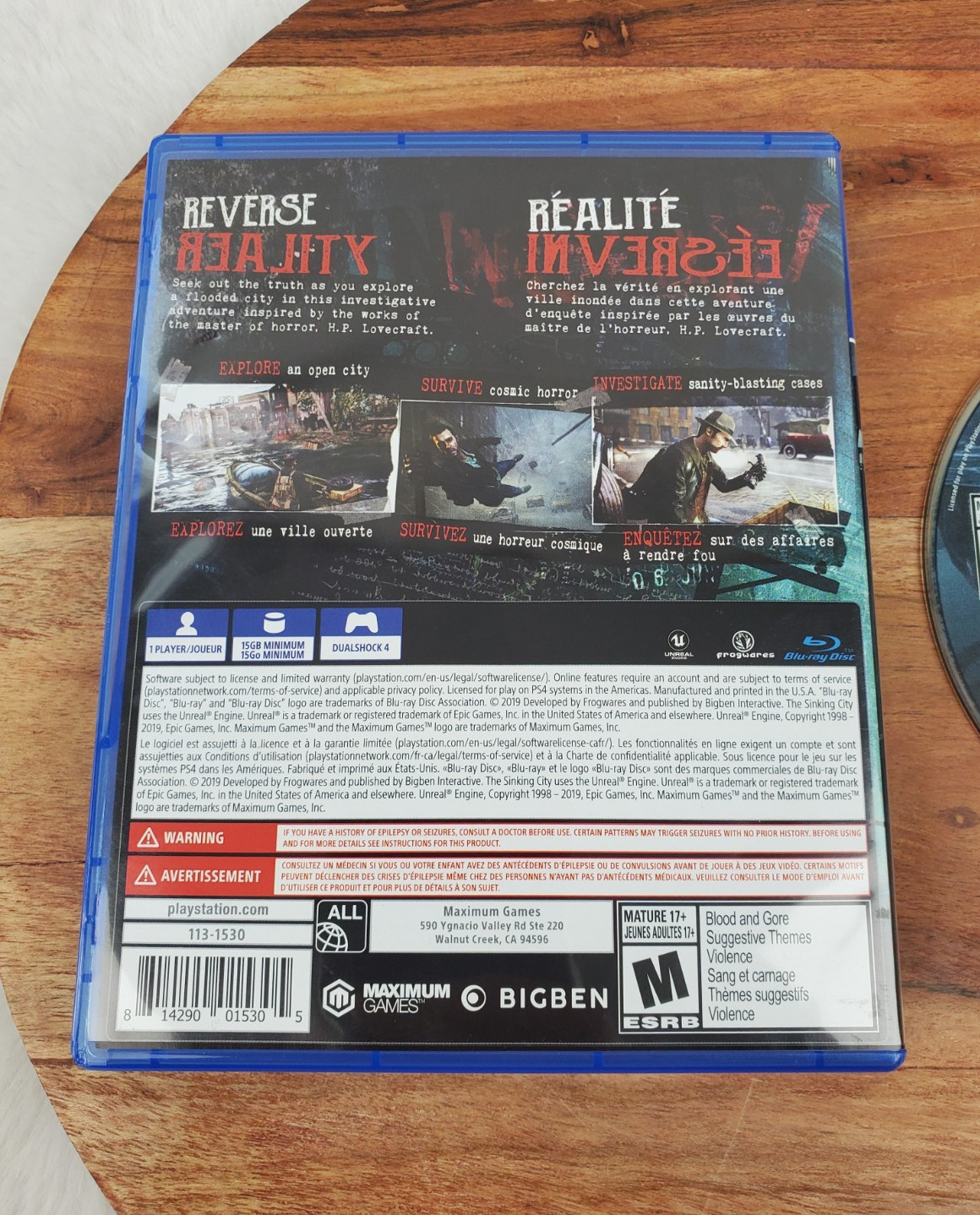 The Sinking City Standard Edition for PlayStation 4 PS4 – VGUC