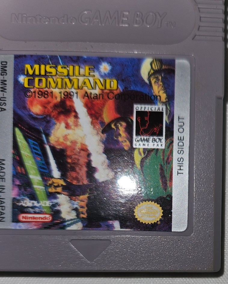 Missile Command Cartridge Only Authentic Nintendo Game Boy 1991 GameBoy Accolade