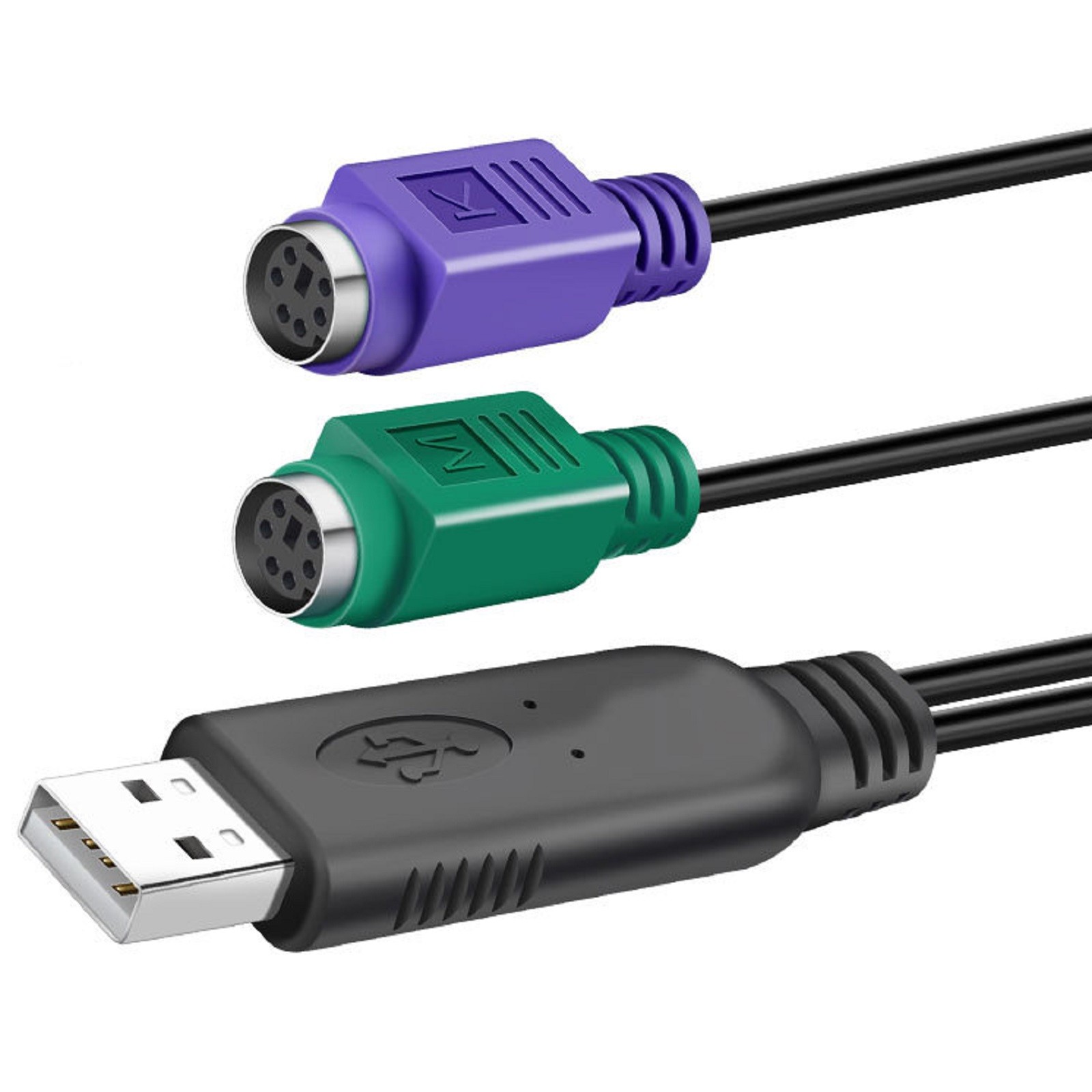 USB Male to PS2 Female Active Converter Connector Cable For Mouse Keyboard