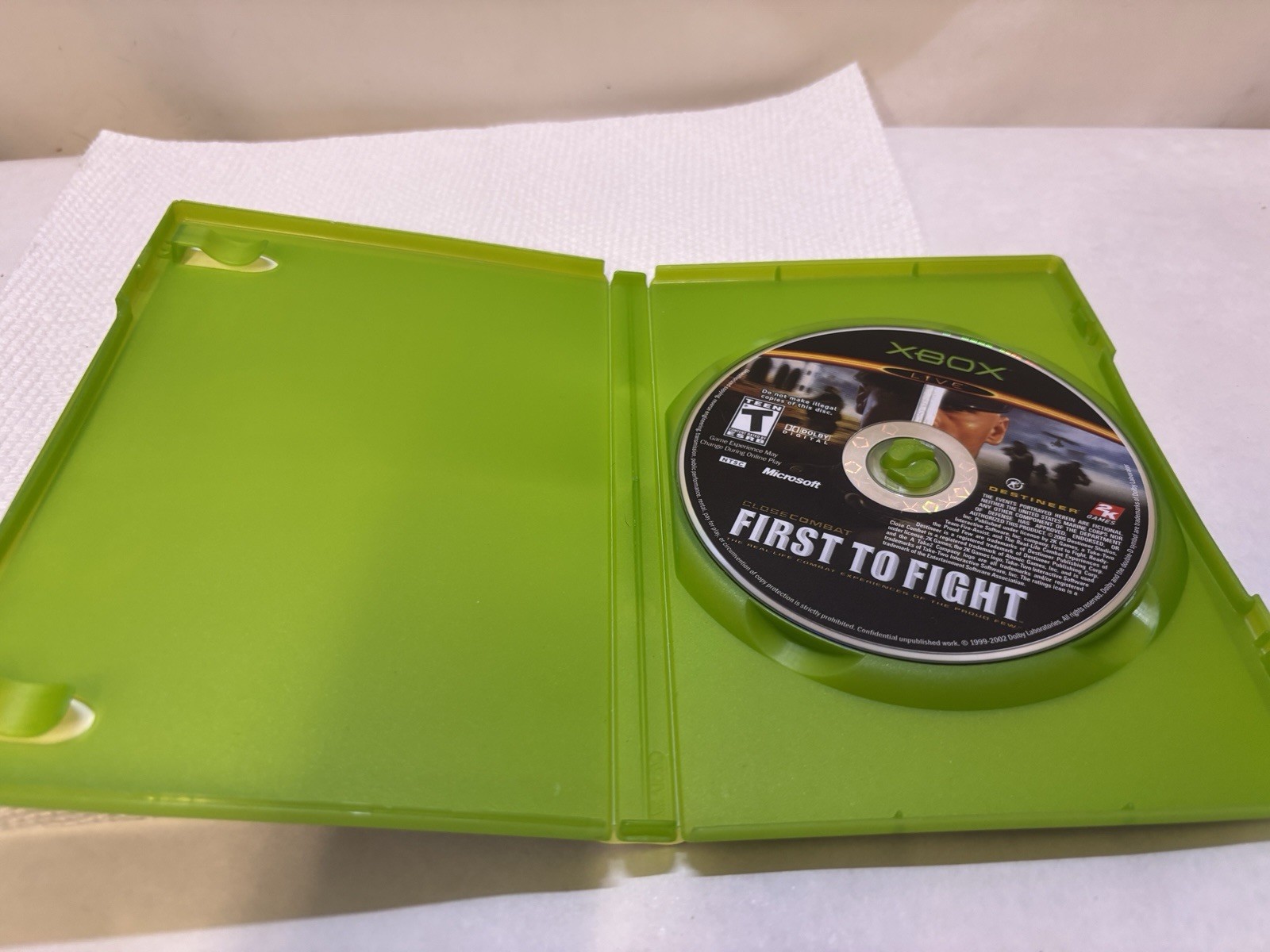 Close Combat: First to Fight (Microsoft Xbox, 2005) No Manual