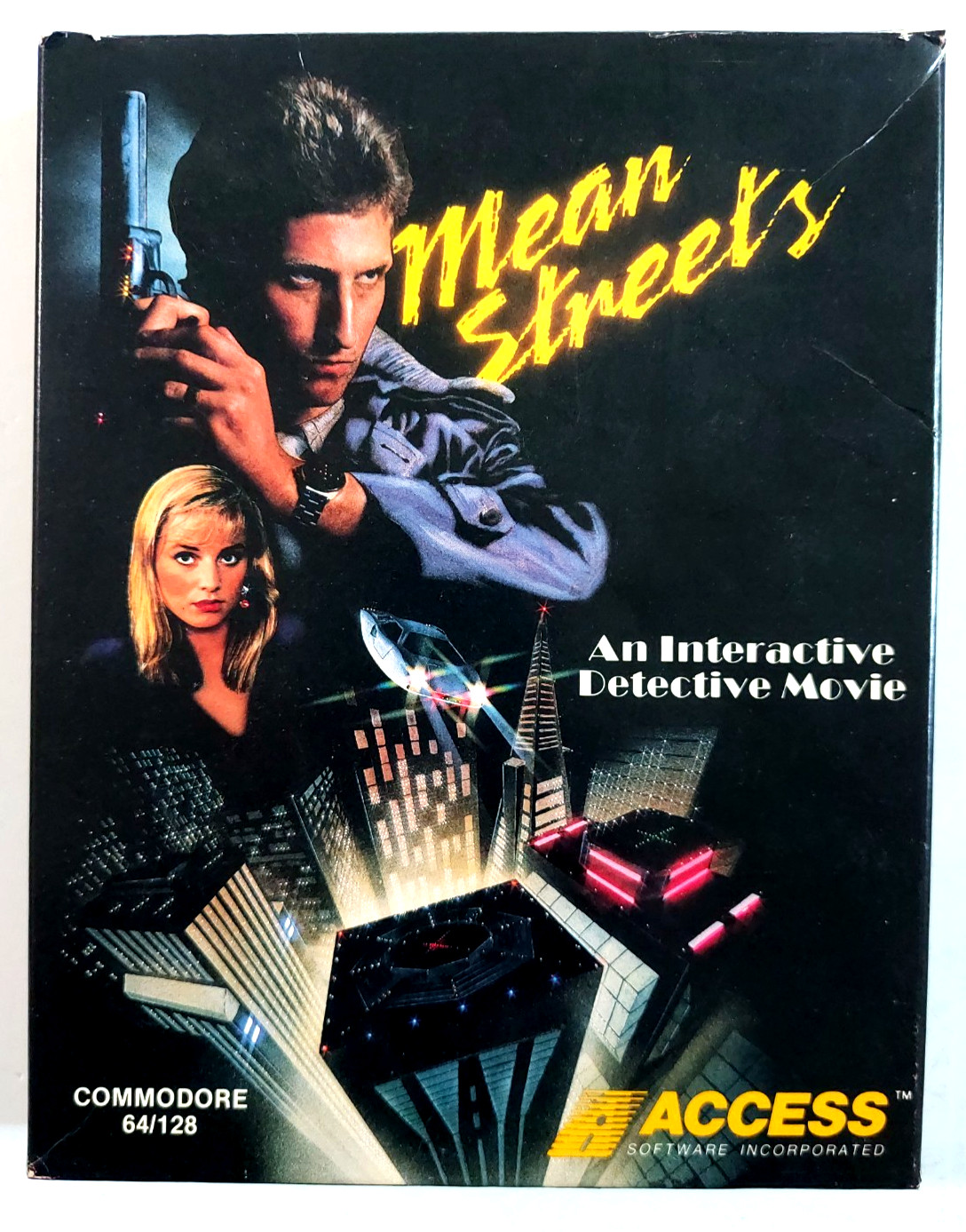 Mean Streets Commodore 64 1989 W/Manual Box Access Floppy Untested Tex Murphy