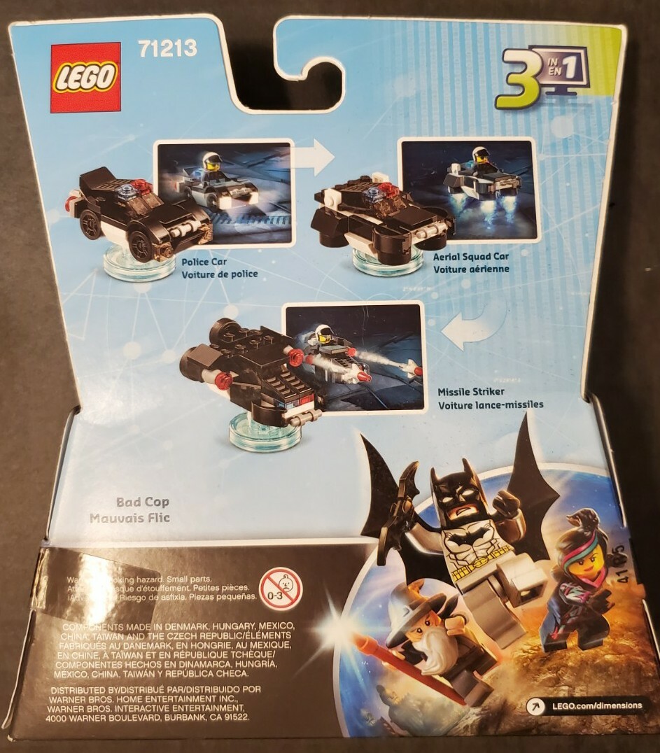 Lego Dimensions Lego Movie Bad Cop & Police Car Fun Pack 71213 New 62 pieces