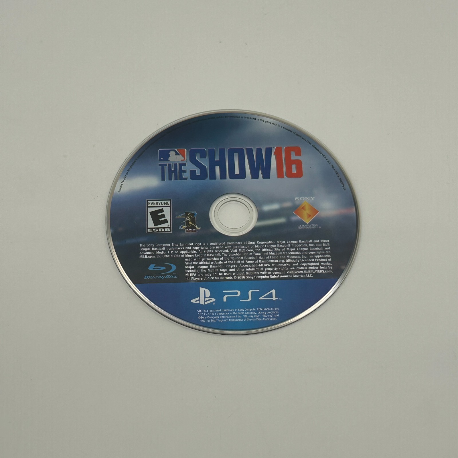 MLB: The Show 16 (Sony PlayStation 4, 2016) Loose Disc Only