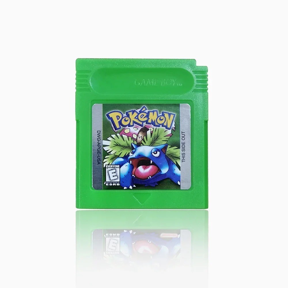 Pokemon 16-Bit GBC Game Cartridge Card Blue Crystal Gold Green Red Silver Yellow